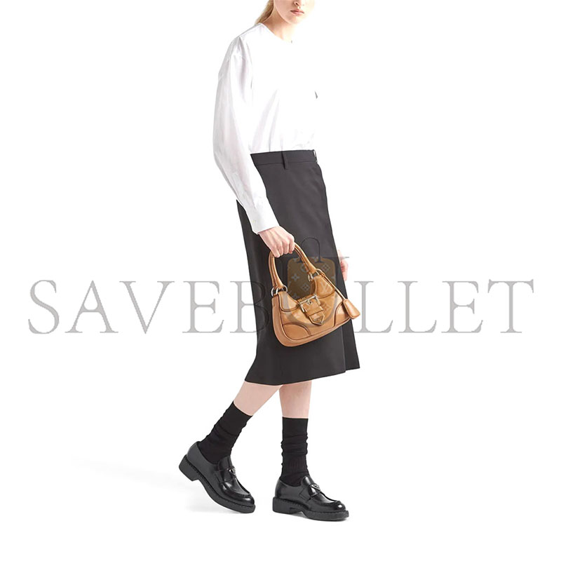 PRADA MOON PADDED NAPPA-LEATHER MINI BAG 1BA381 (22.5*16*7.5cm)